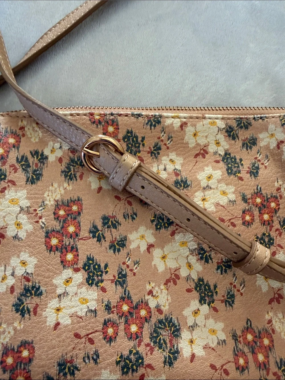 LC Lauren Conrad Pink Floral Crossbody Bag